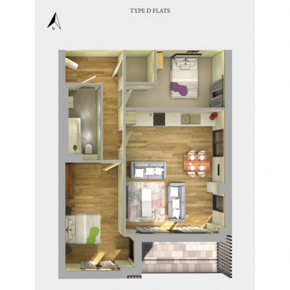 Floorplan for Unit 9D Vision Point, Battersea, SW11