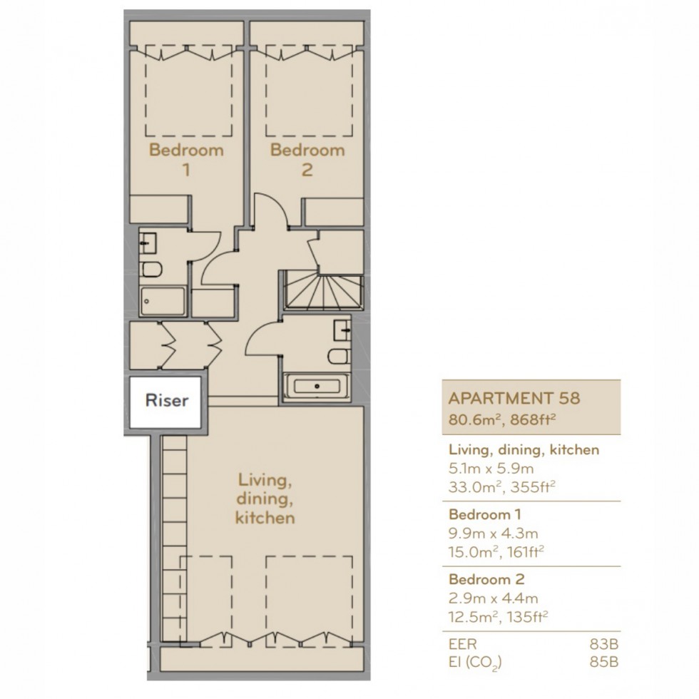 Floorplan for Hoover Building, Perivale, UB6