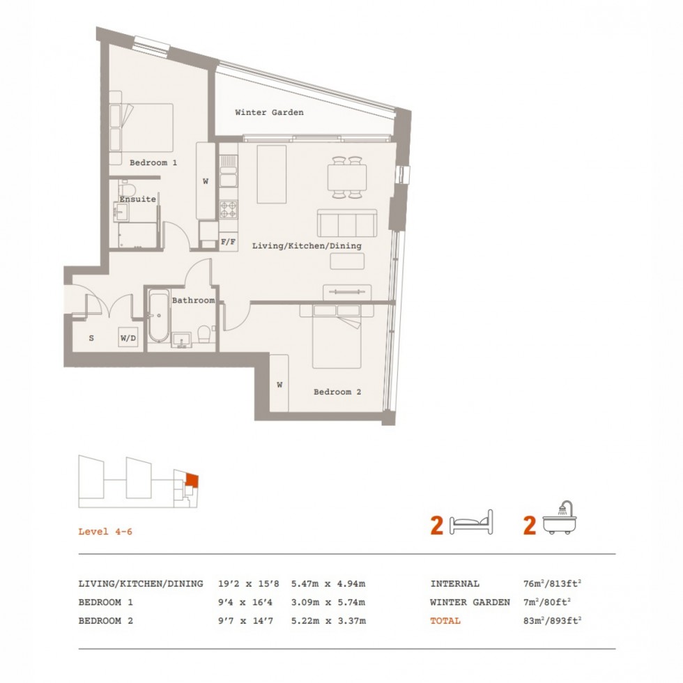 Floorplan for Unit C5/6 Graphite Square, Vauxhall, SE11