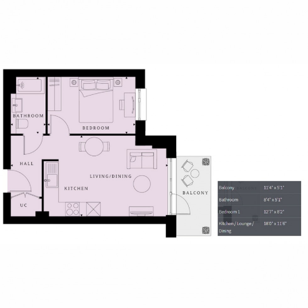 Floorplan for Unit 450 Wembley Park Gardens, Wembley, HA9