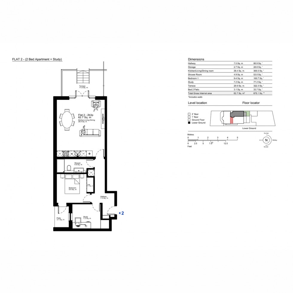Floorplan for Unit 2 Sutherland, Ealing, W13