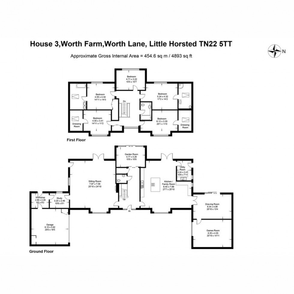 Floorplan for House 3 Worth Farm, Little Horsted, TN22