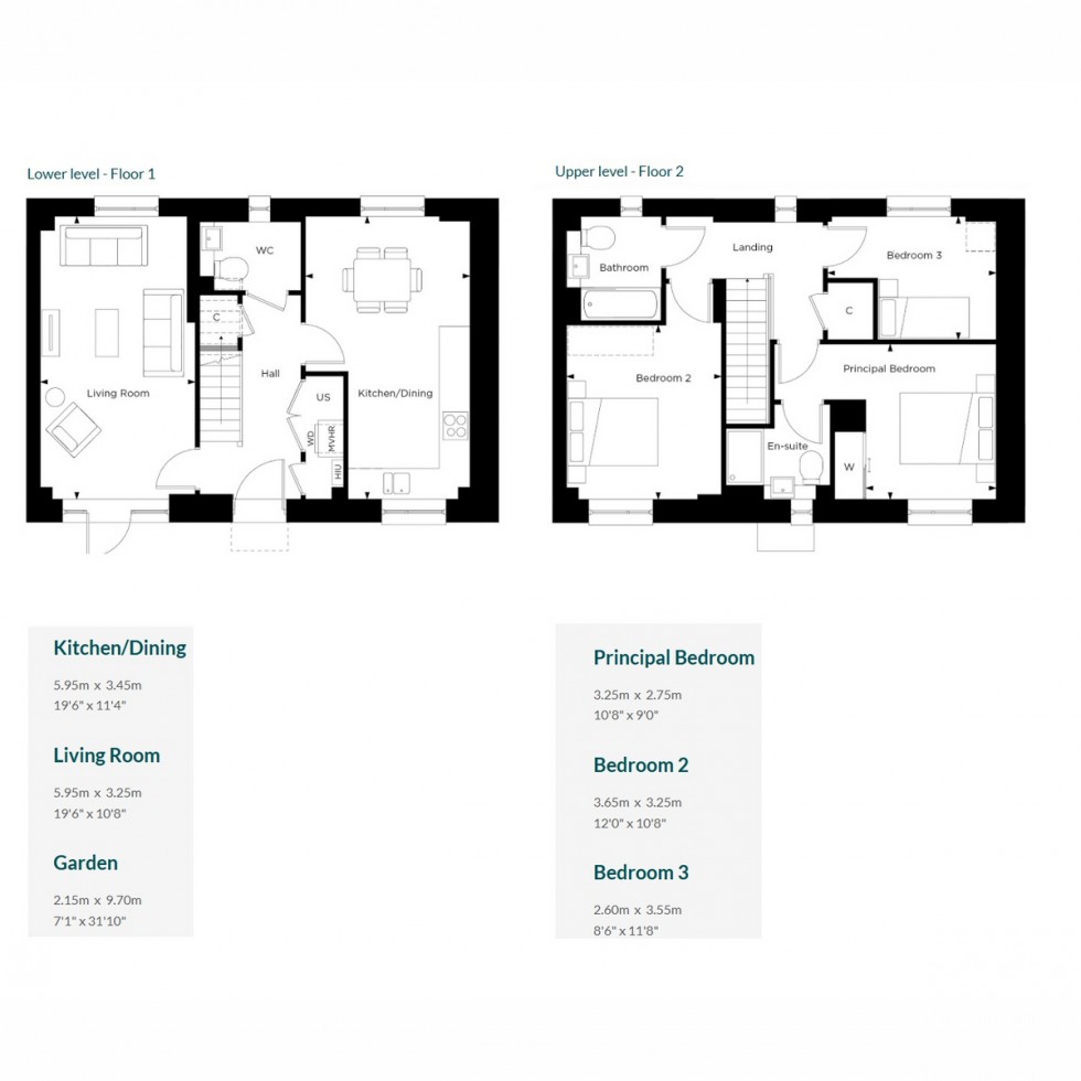 Floorplan for Unit E2.4 Lampton Park, Hounslow, TW3