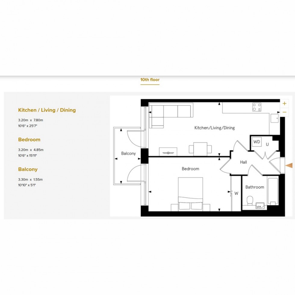 Floorplan for Unit 390 Kew Bridge Rise, Brentford, TW8