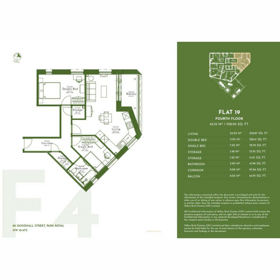 Floorplan for Unit 1019 Kensal View, Kensal Green, NW10