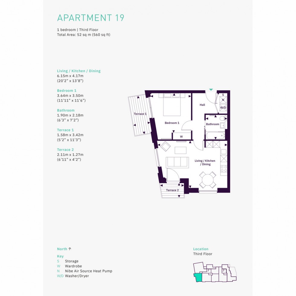 Floorplan for Unit 1019 The Zero, Raynes Park, SW20