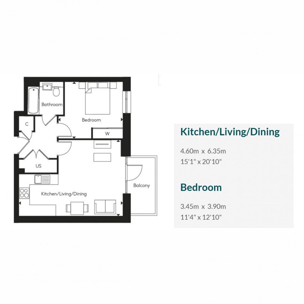 Floorplan for Unit G1.49 Lampton Park, Hounslow, TW3