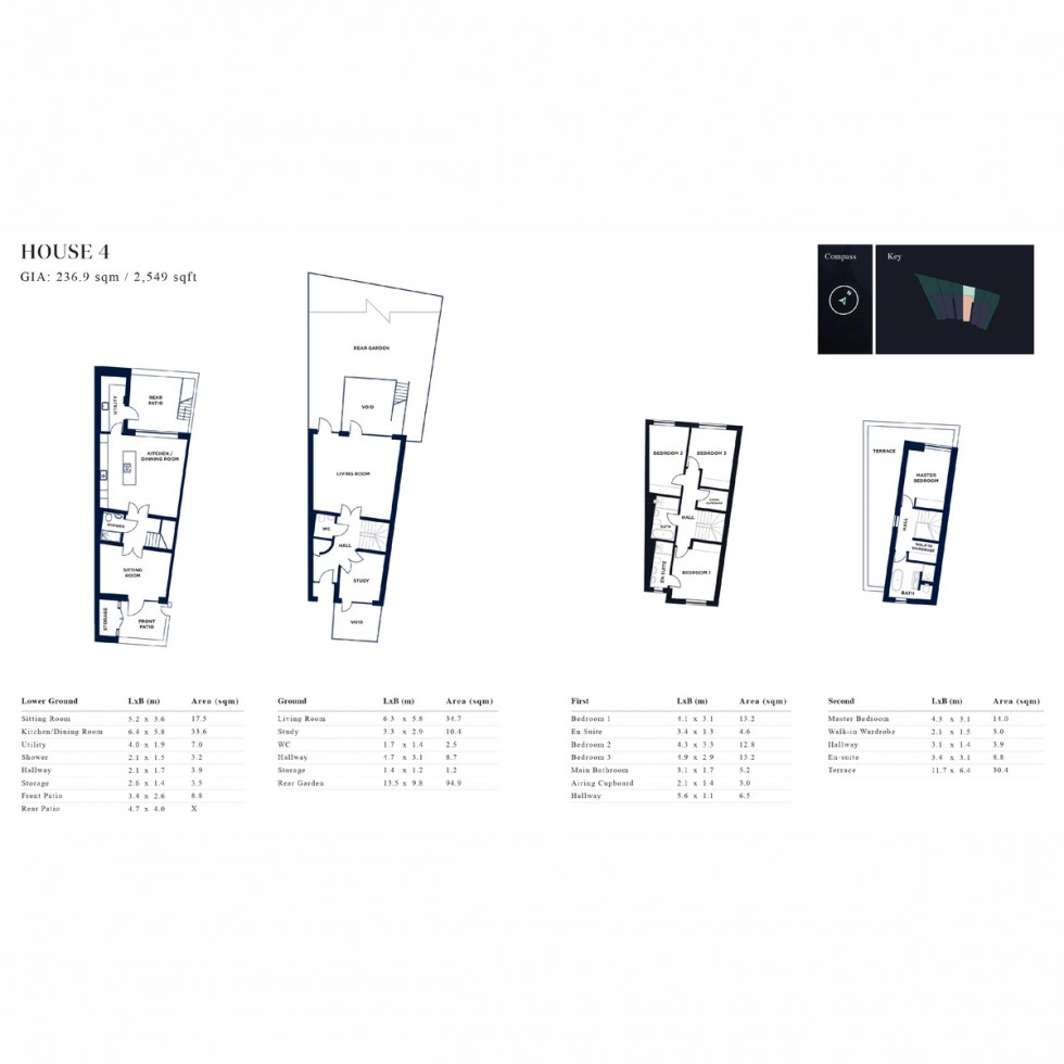 Floorplan for House 4 The Willows, West Wimbledon, SW20