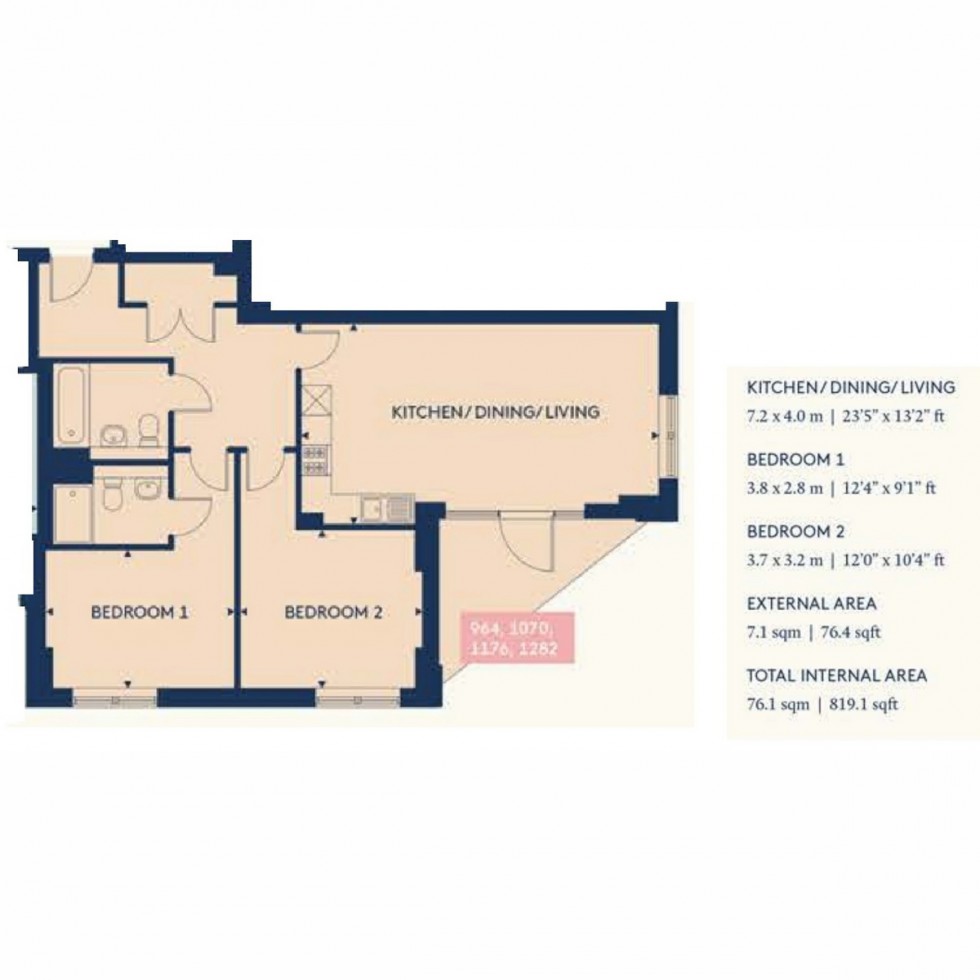 Floorplan for Unit 170 Bookbinder Point, Acton, W3