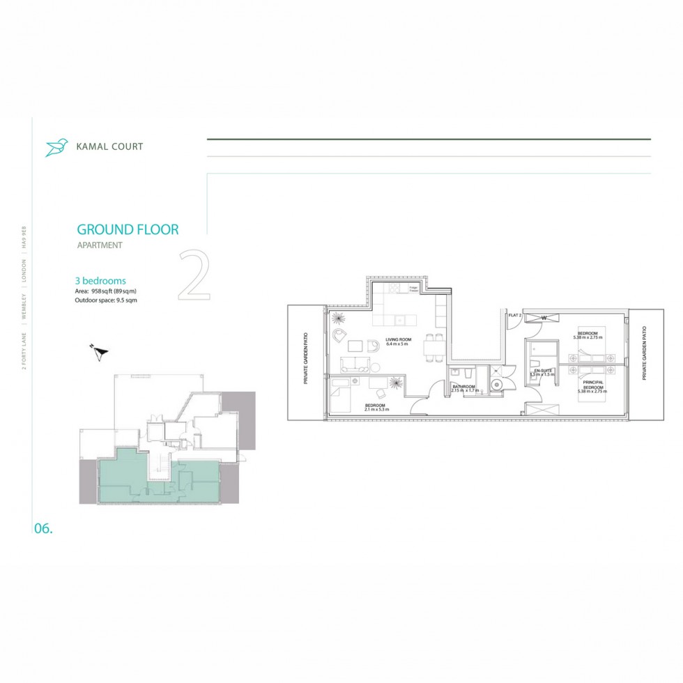 Floorplan for Apt 1002 Kamal Court, Wembley, HA9