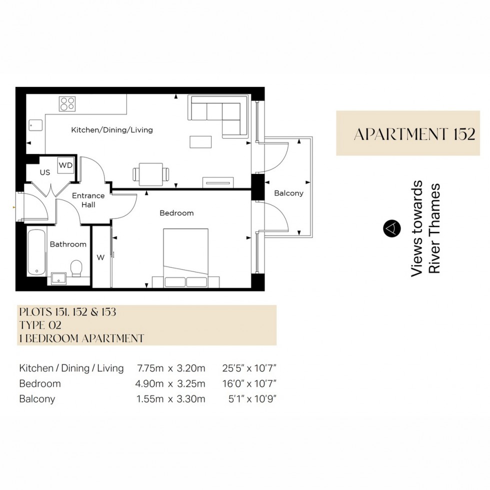 Floorplan for Unit 152 Kew Bridge Rise, Brentford, TW8