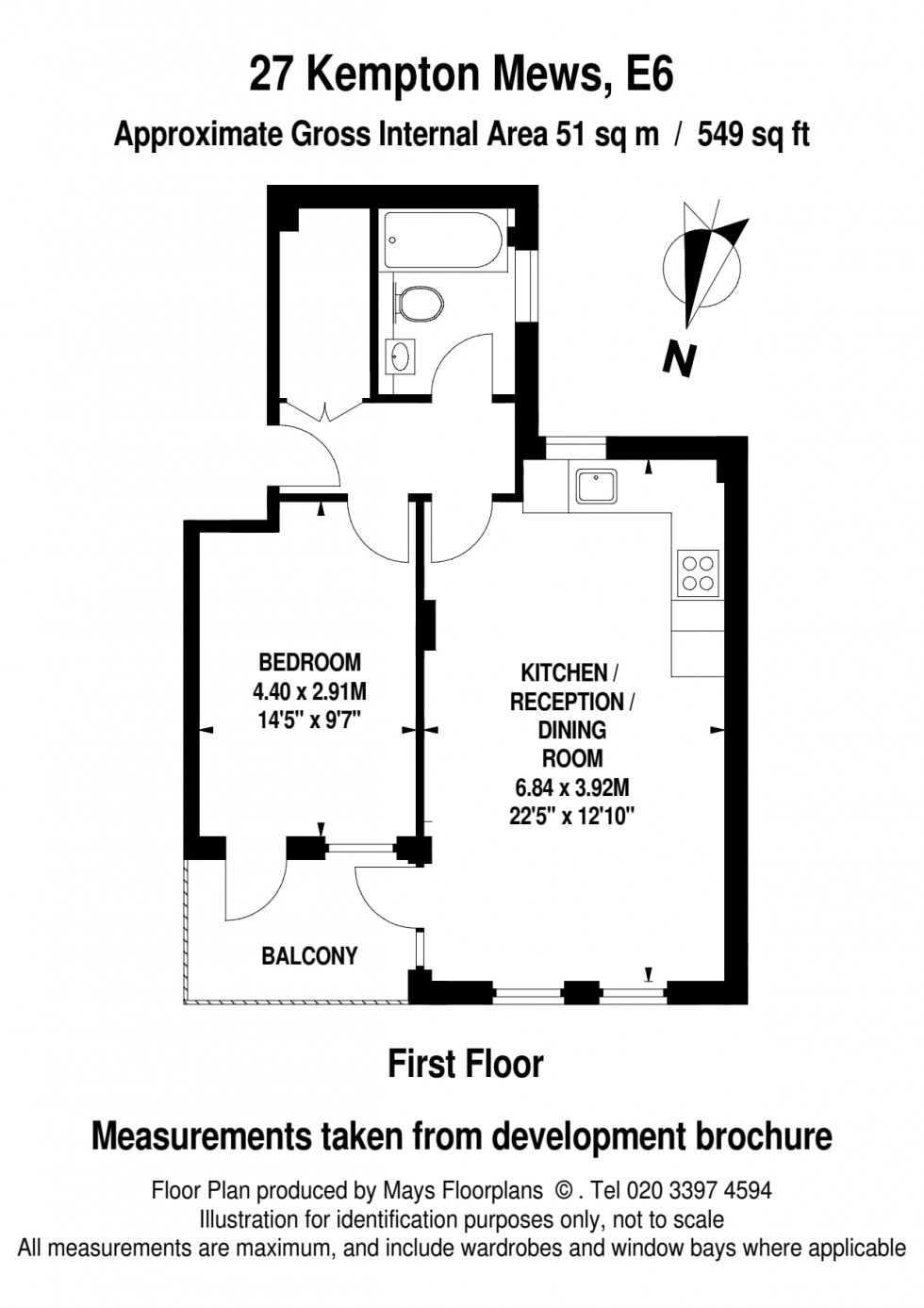 Floorplan for Kempton Mews, London