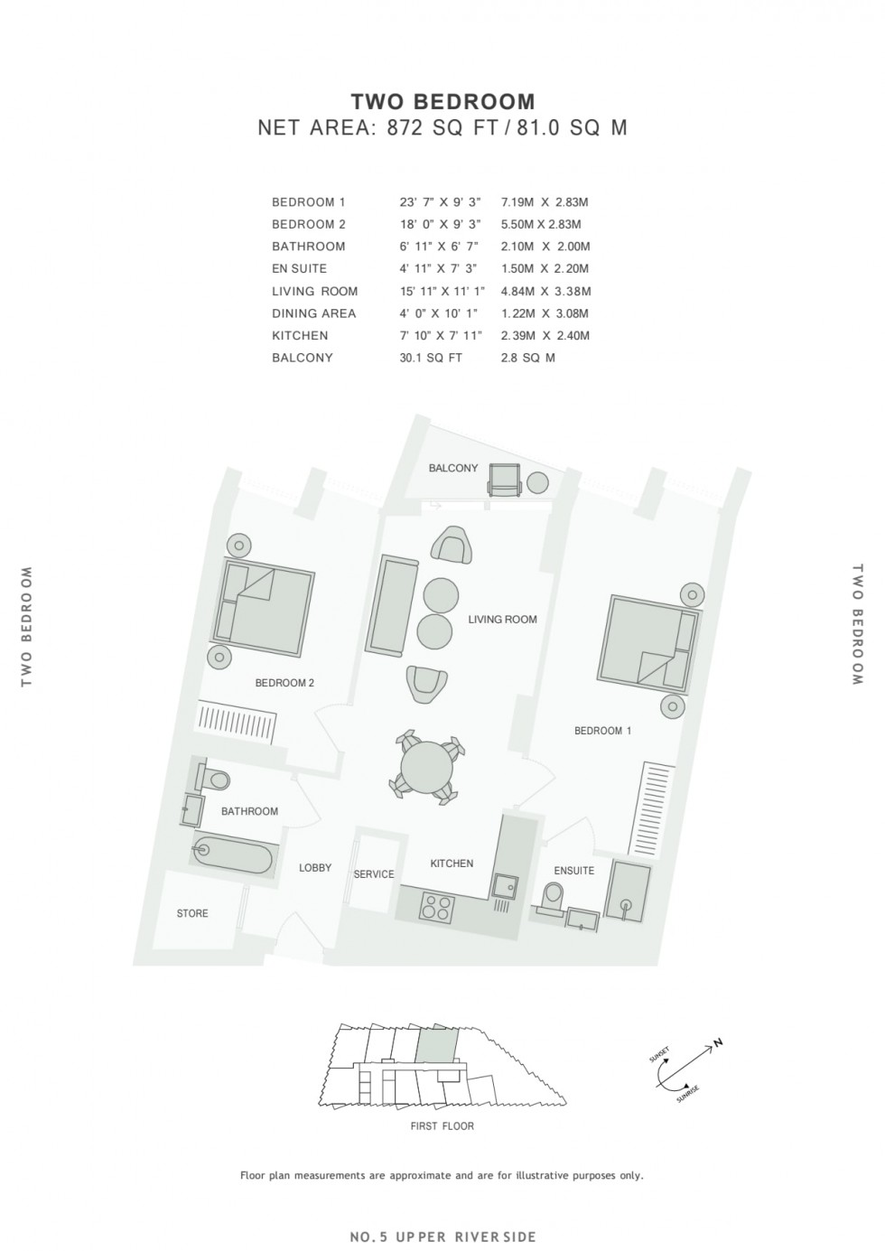 Floorplan for Upper Riverside, London