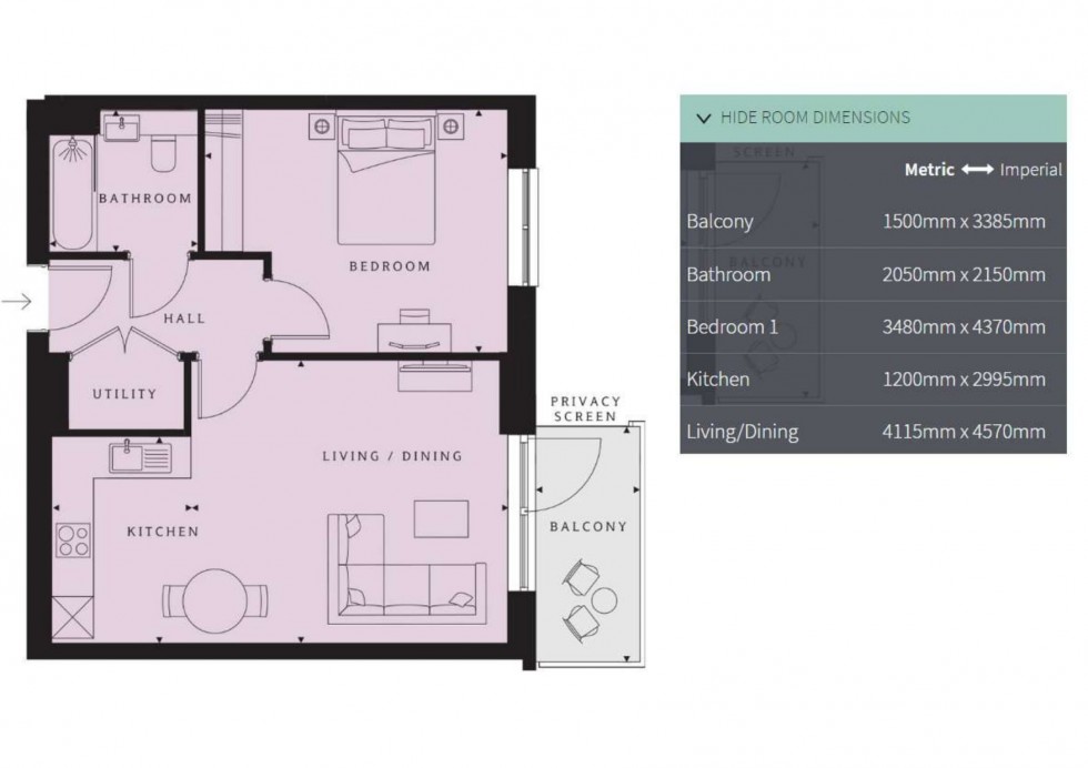 Floorplan for Nestles Avenue, Middlesex