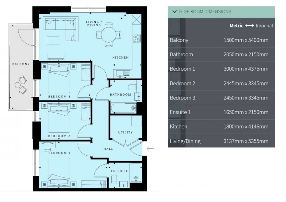 Floorplan for Nestles Avenue, Middlesex