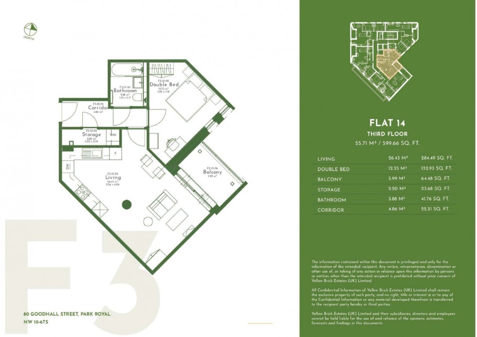 Floorplan for Goodhall Street, London