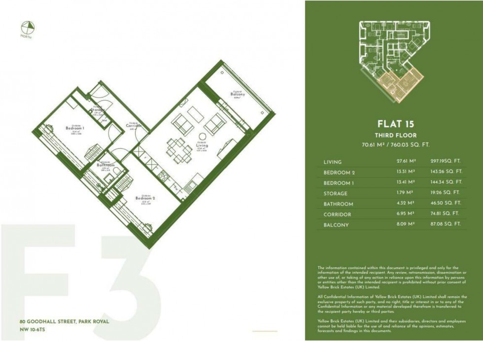 Floorplan for Goodhall Street, London