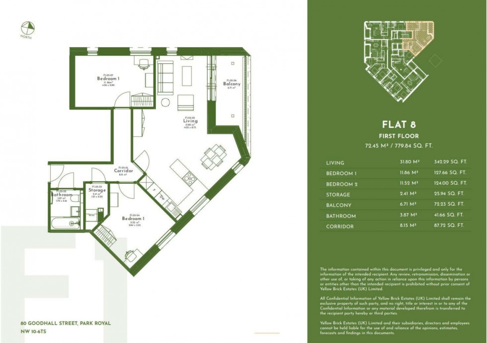 Floorplan for Goodhall Street, London
