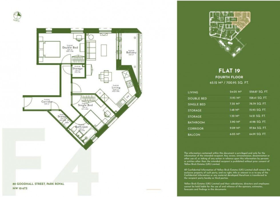 Floorplan for Goodhall Street, London