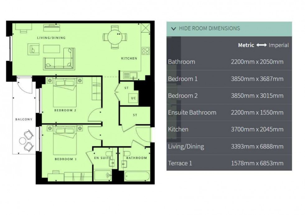 Floorplan for Burlington Road, New Malden